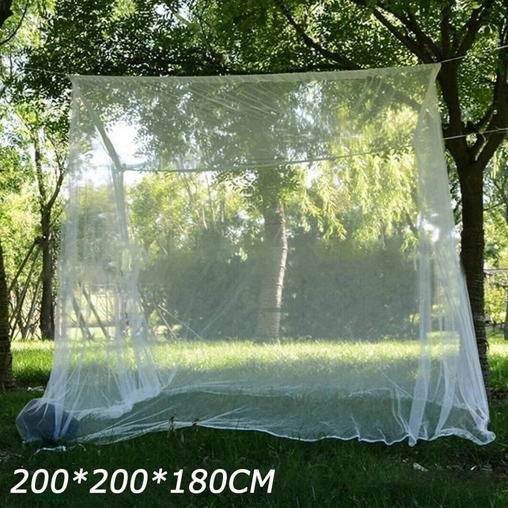 Camp Mosquito Net, 200 x200cm Ultra Large Mosquito Net Camping Tent for Camping, Finest Holes Mesh 20, Square Netting Curtain for Bunk Bed, Camping, Bedding, Patio, Easy Installation, Storage Bag