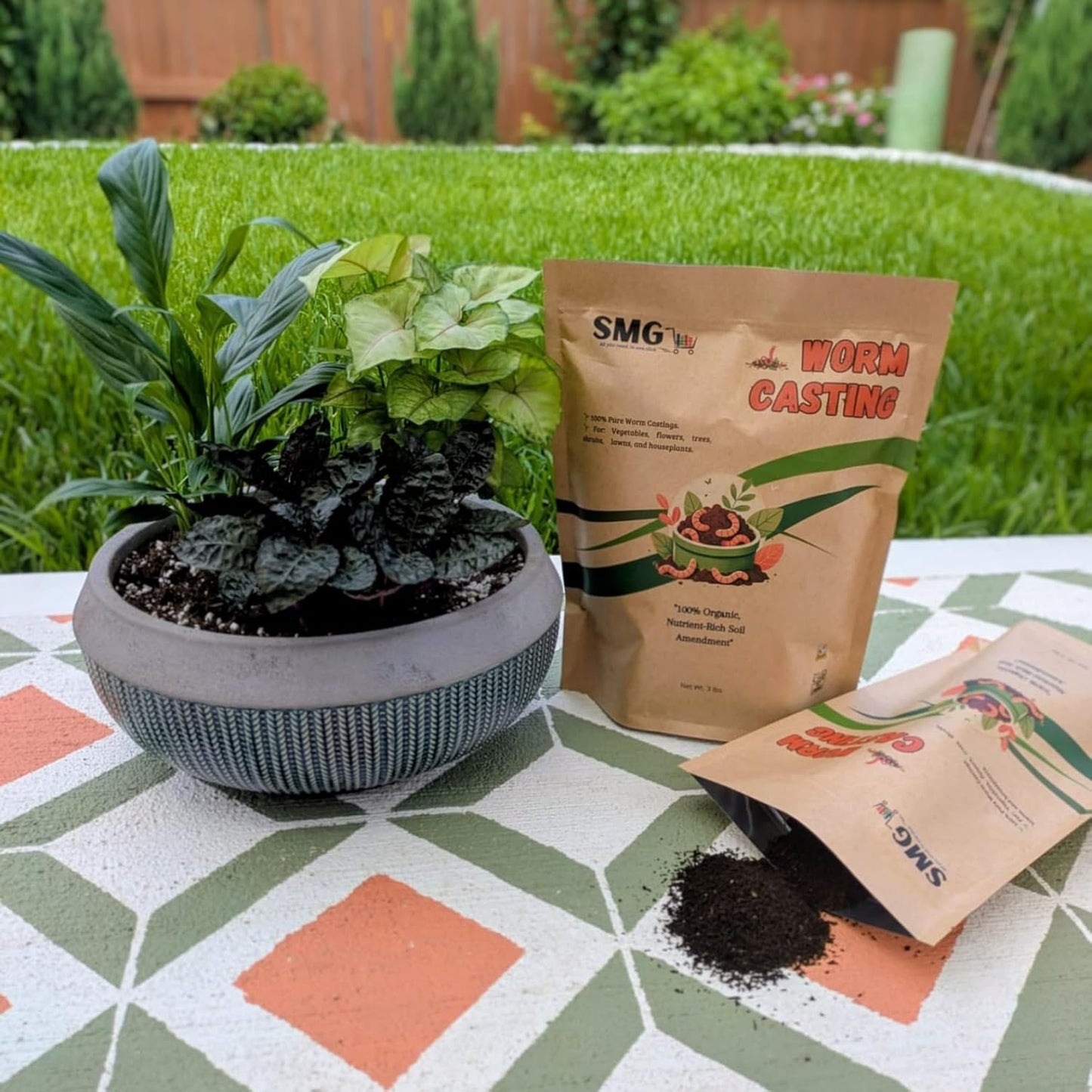SMG Organic Worm Castings 2 lbs – 100% Pure Earthworm Compost, Nutrient-Rich Organic Soil Amendment for Indoor Plants, Vegetables, Flowers & Garden Use