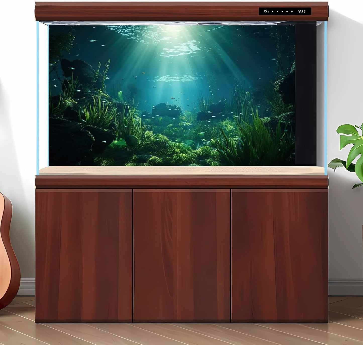 Underwater Fish Tank Background Under The Sea Aquarium Background Ocean Floor Aquatic Plants Fish Tank Backgrounds Deep Sea Sunray Tropical Aquarium Fish Reptile Tank Backgrounds 48x18in