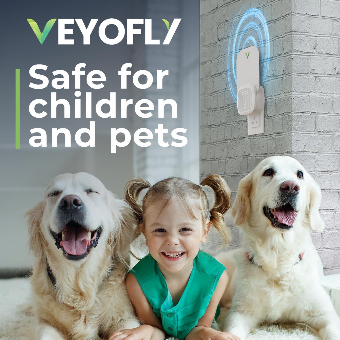 VEYOFLY Fruit Fly Traps for Indoors (1 Device + 2 Refills), Gnat Trap Indoor Plug in, Bug Traps, Flying Insect Trap, Gnat Traps for House Indoor, Fly Trap Indoor for Home Bug Light, Gnats Catcher
