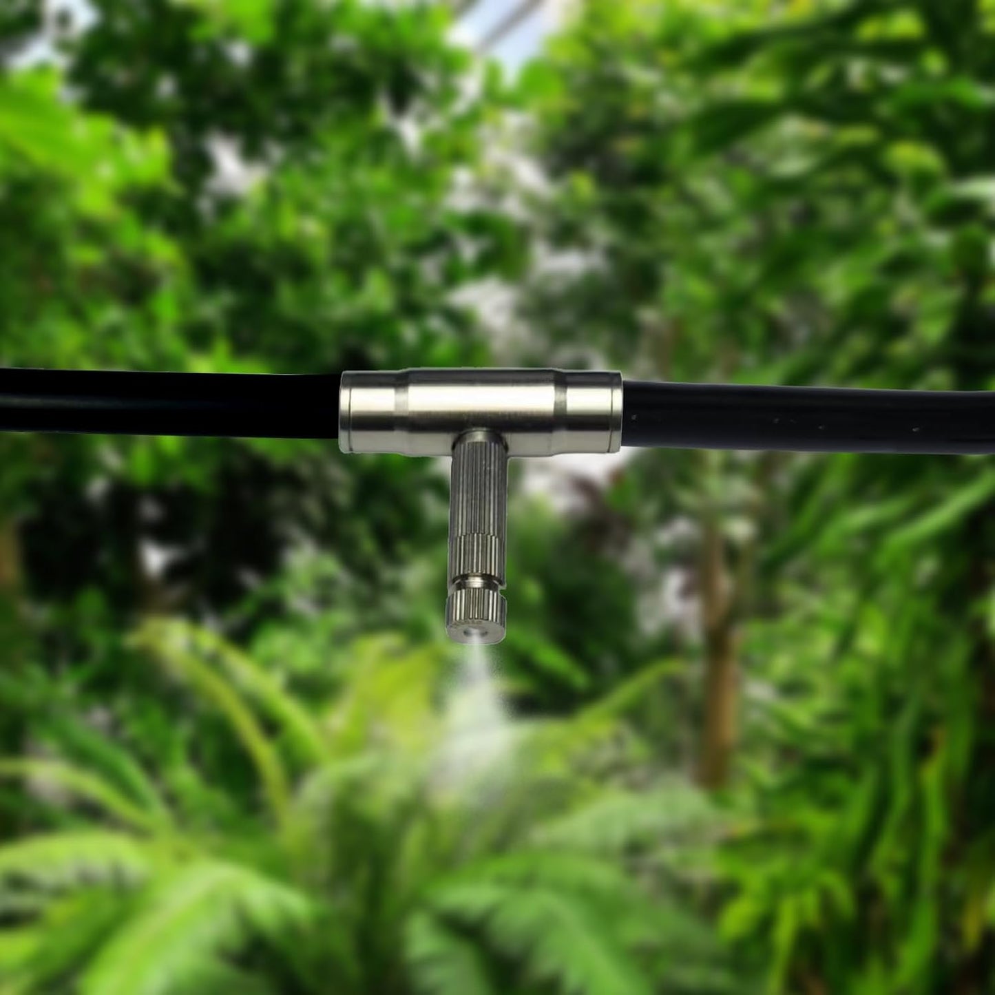 Push to Connect Fittings for High Pressure Misting System, 3/8" Misting Nozzle Connectors, Brass Slip-lock Connectors for 3/16" Threaded Mister Nozzles 5 pcs