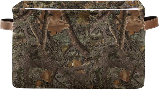 Camouflage Rectangular Storage Basket Organizer Bin Shelf Baskets For Clothes Gifts For Home Office Dorm