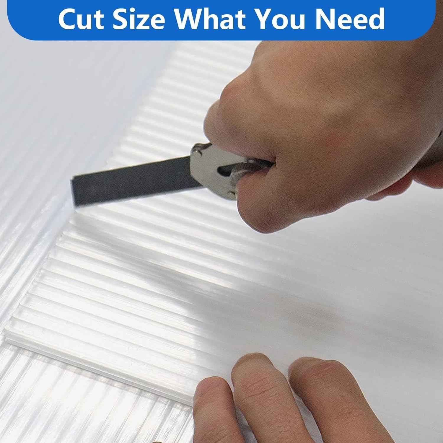 DGSL 14 Pcs Polycarbonate Greenhouse Panels, 6' x 2' x 0.24'' Twin-Wall Panels, Polycarbonate Sheet for All Weather Outdoor Garden and Greenhouse Covering