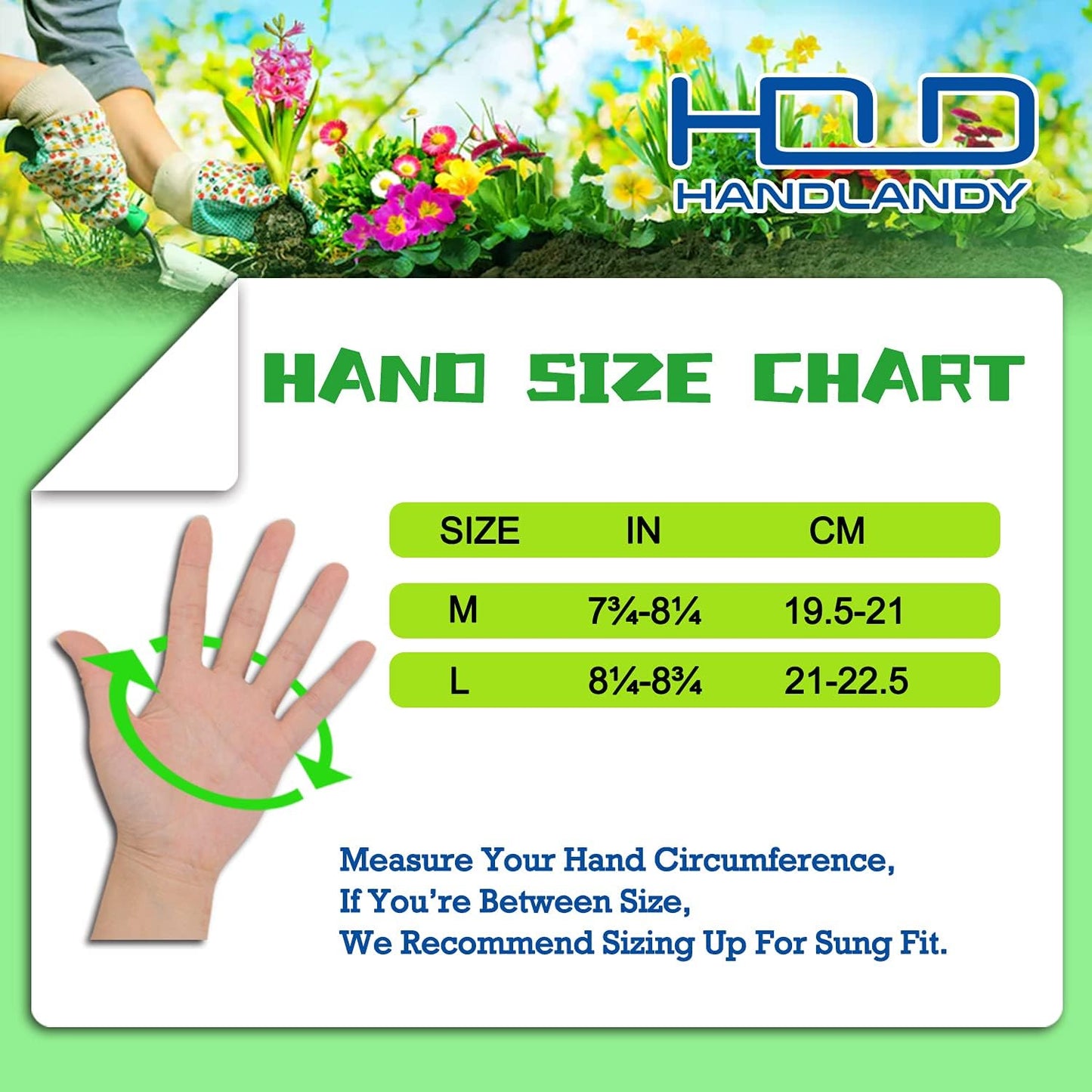HANDLANDY Leather Gardening Gloves, Thorn Proof Long Gauntlet Heavy Duty Garden Gloves, Elbow Length Rose Pruning Weeding Yard Glove (Large, Green)