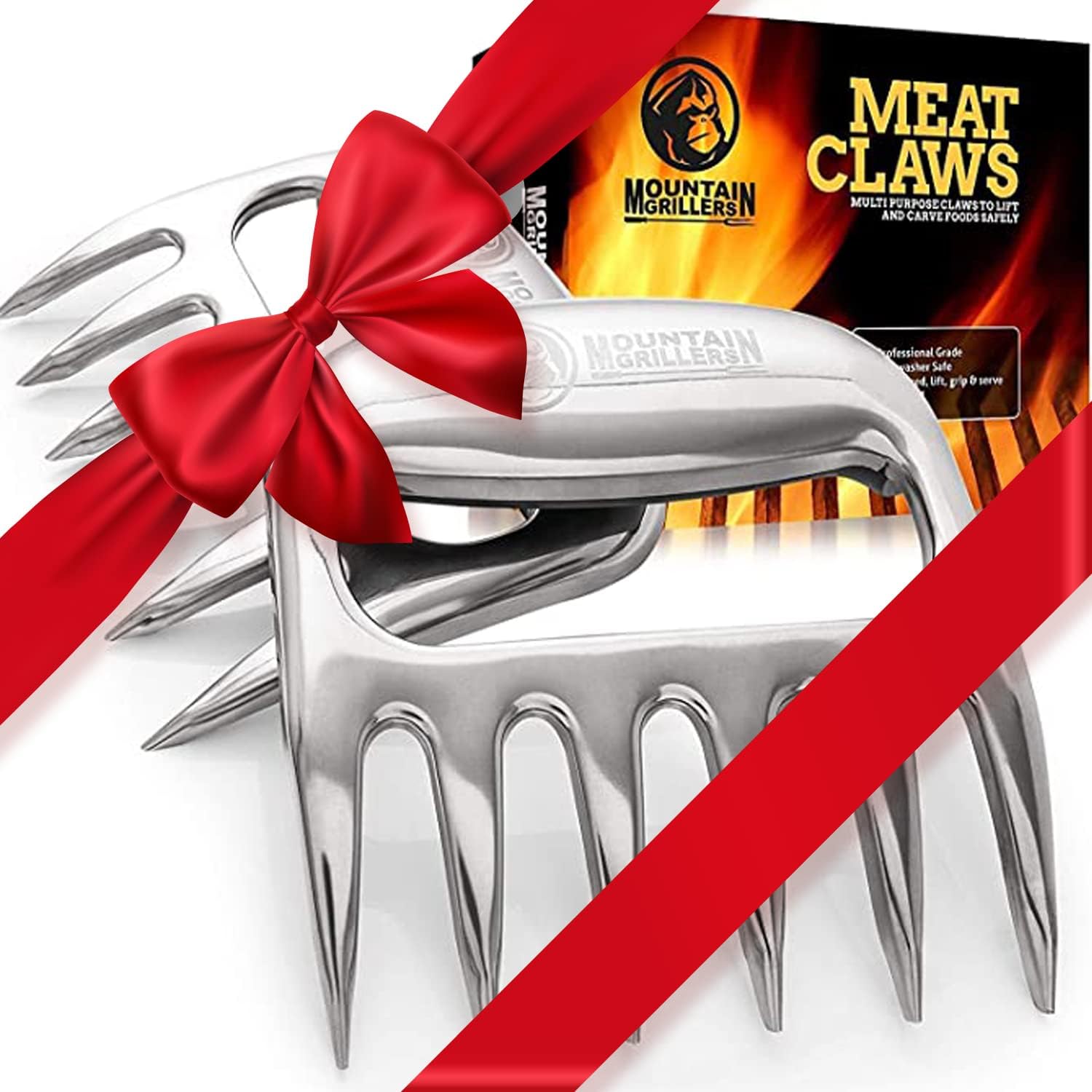 Mountain Grillers Chicken Shredder and Meat Shredder Claws - Effortless Pulled Pork BBQ Claws for Meat Shredding - Versatile 2-Pack Bear Claws for Grill, Smoker, Barbecue - Black - Lumora Garden