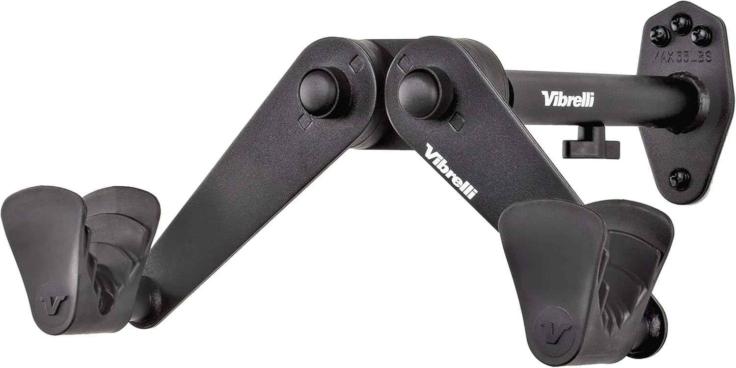 Vibrelli Bike Wall Mount - Horizontal Storage Rack for Hanging Bicycles in Garage - Adjustable Bike Hanger, Holder - Wall Bike Rack Hooks for Bicycle