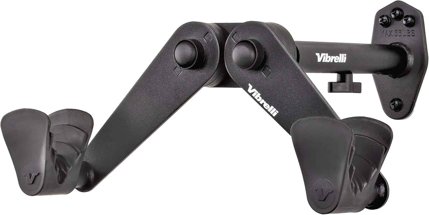 Vibrelli Bike Wall Mount - Horizontal Storage Rack for Hanging Bicycles in Garage - Adjustable Bike Hanger, Holder - Wall Bike Rack Hooks for Bicycle