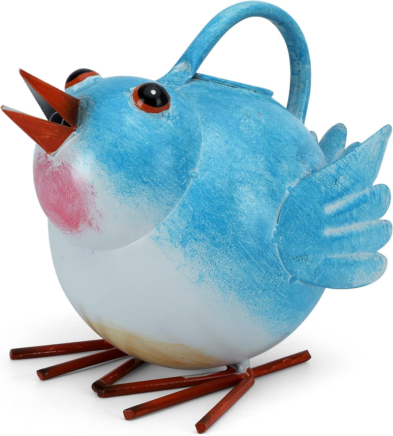 Metal Cute Bird Watering Can for Indoor/Outdoor Plants,Garden Functional Small Watering Can Decor, Decorative Watering Kettle Planter for House Plant Garden Flower,Kids 1.8L 1/2 Gallon Watering Pot,