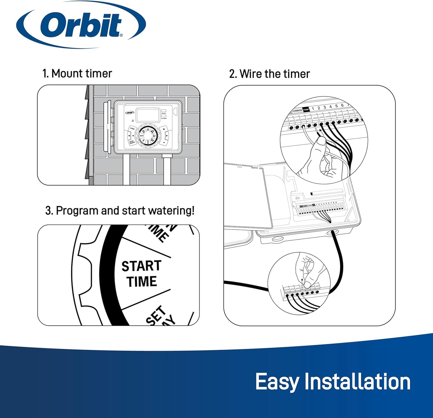 Orbit 27896 - Easy-Set Logic 6-Station Indoor/Outdoor Sprinkler Timer/Controller