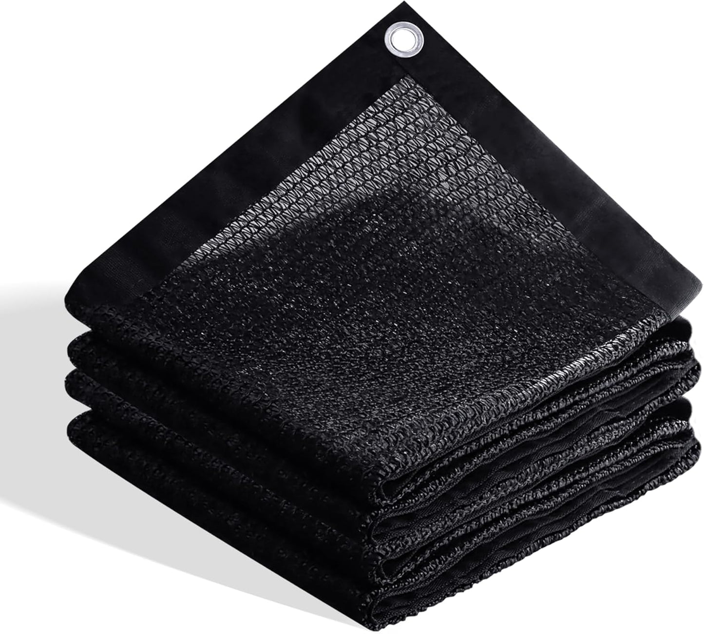VICLLAX 70% Shade Cloth, 10x19FT Durable Black Mesh Trap with Every 3 FT Grommet, Sun Shade Fabric Netting for for Plants Cover, Greenhouse, Chicken Coop, Barn Kennel, Garden Patio