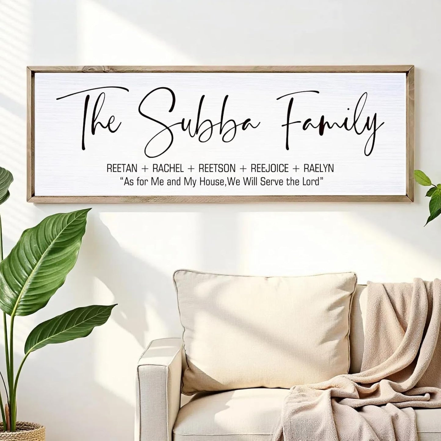 Last Name Signs for Home, Personalized Wall Decor, Framed Family Name Signs for Home Decor, Custom Wood Sign, Established Farmhouse sign, Housewarming Gift