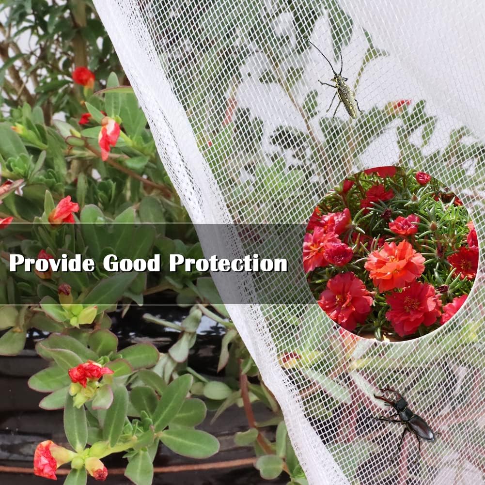Fruit Tree Netting Covers with Zipper to Protect from Squirrels and Birds Large Netting for Fruit Trees Net Protection, Black, 8' x 8', 1 Pack