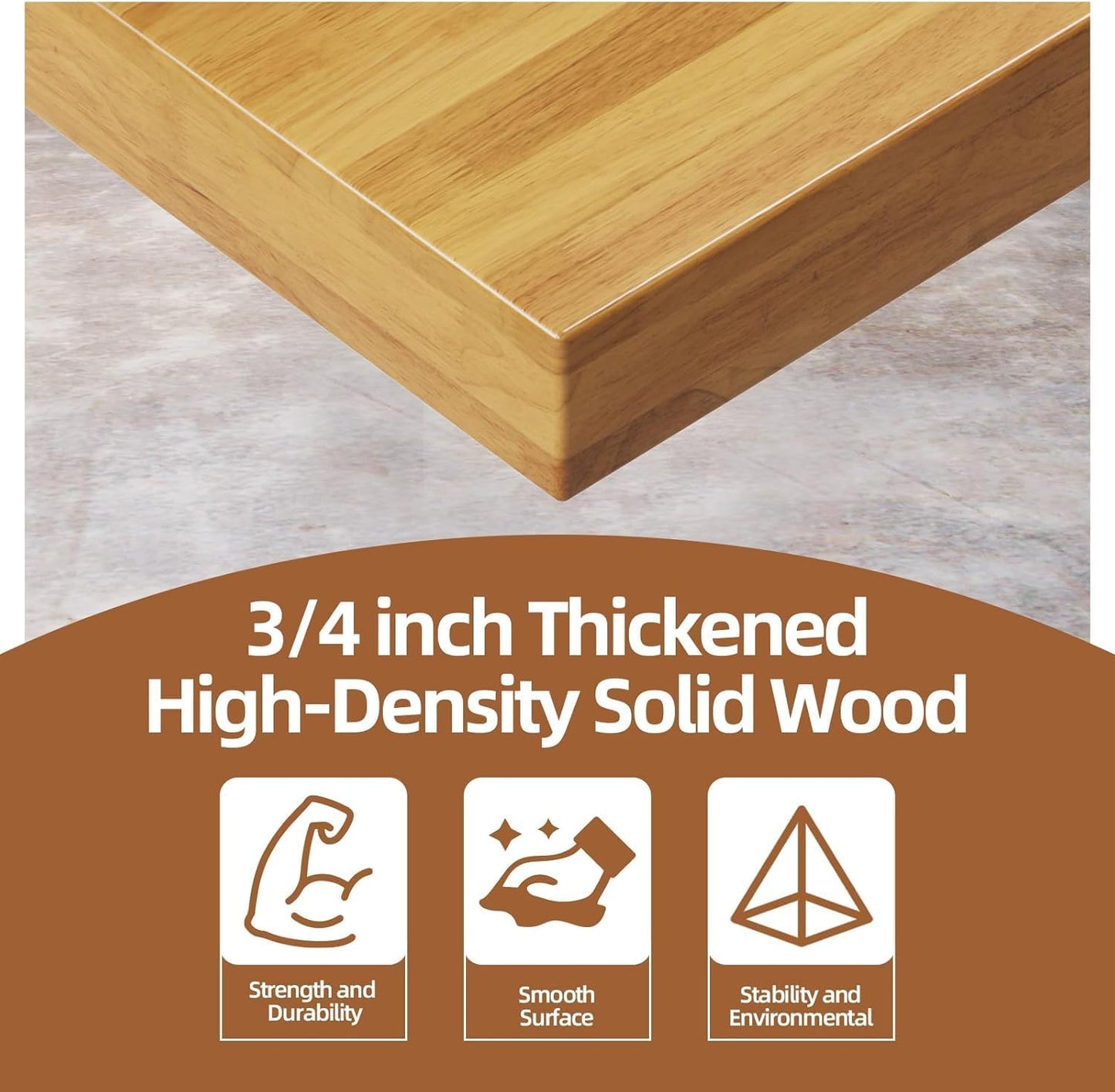 48' Adjustable Workbench, Solid Wood Work Bench Table with Wheels and Power Outlet, Rolling Workbenchs Large Load Capacity Garage Workbench for Workshop,Office,Home