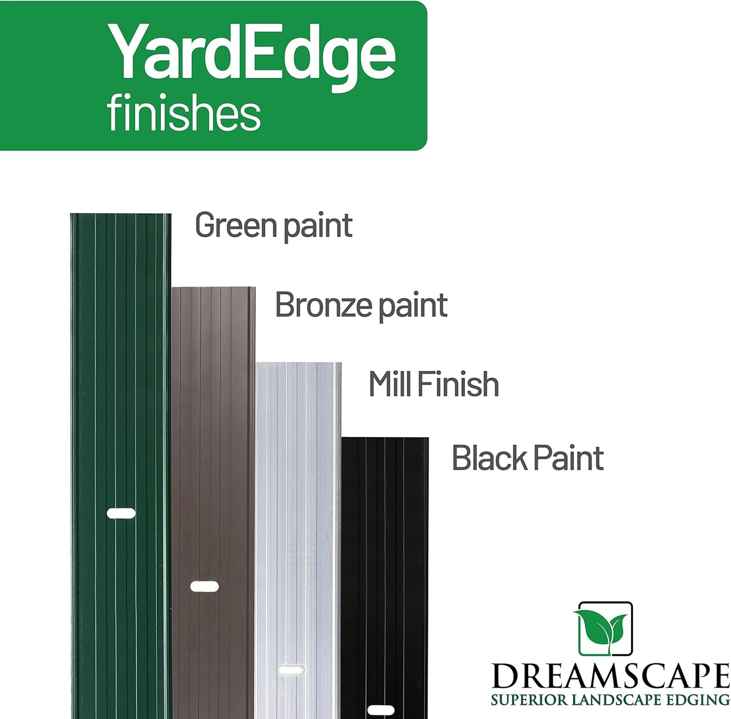 Dreamscape YardEdge Aluminum Landscape Edging - 12 Strips, 6ft Each (72ft Total), Mill Finish - Professional Quality Landscaping Border, Metal Divider for Lawn, Garden, Flowerbed