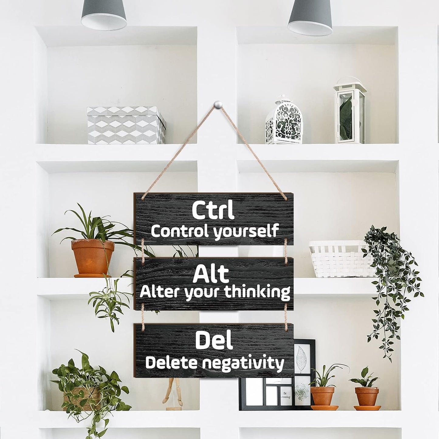 Office Wall Decor Inspirational Wall Art for Motivational Plaques Rustic Wooden Hanging Decor Positive Saying Quote Sign Art for Home Office Living Room(Black)