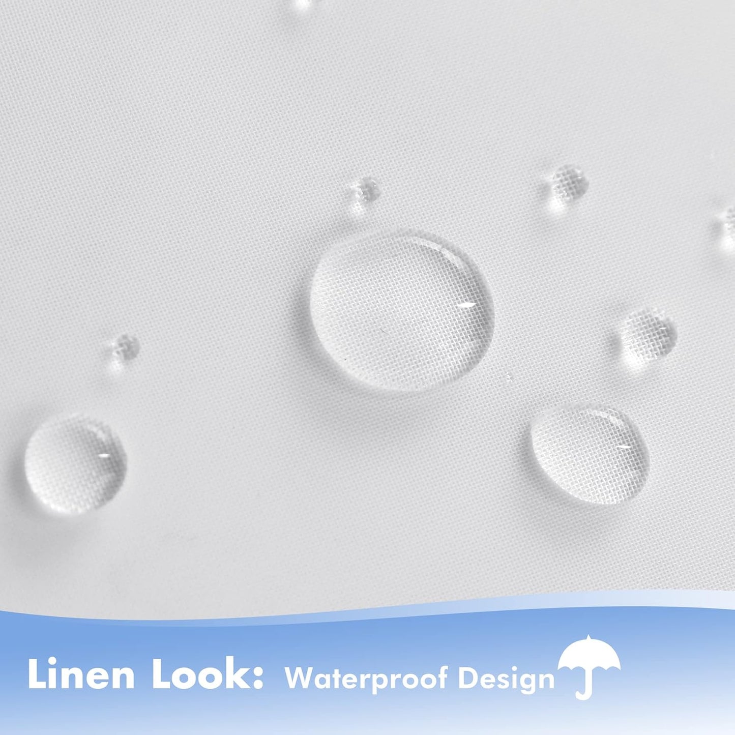 HolidayIdeas White Outdoor Sheer Curtains for Patio Waterproof, 4 Panels - 54 x 120 Inch - Light Filtering Voile Outside Curtains Grommet Drapes for Front Porch, Gazebo, Pergola, Backyard