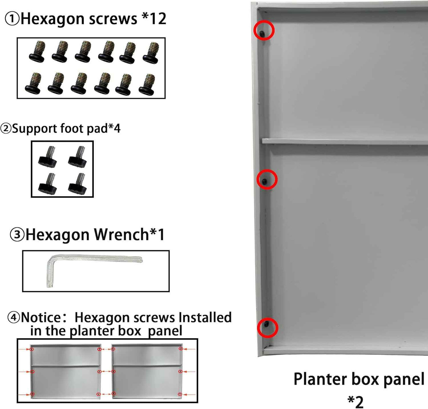 Metal Rectangular Planter Box, Galvanized Steel Tall Planters for Outdoor Plants, 35.5"x 10"x 28" White Outdoor Planters for Porch/Patio/Garden