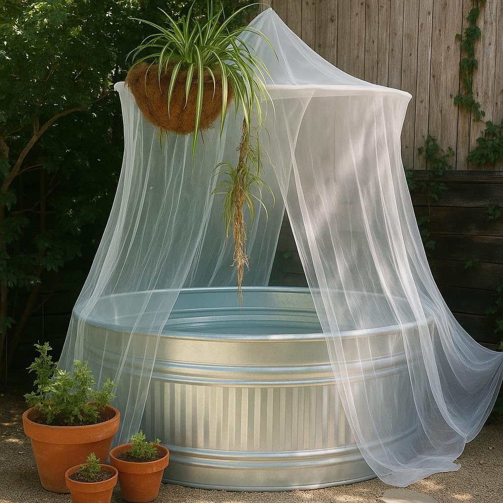 Large Mosquito Net for Bed or Outdoor Patio | 5FT Diameter Top Ring | Conical Shape Bed Canopy with Wide Base | Insect Netting for Bedroom, Garden, Gazebo, Balcony & Terrace | Outside Bug Protection