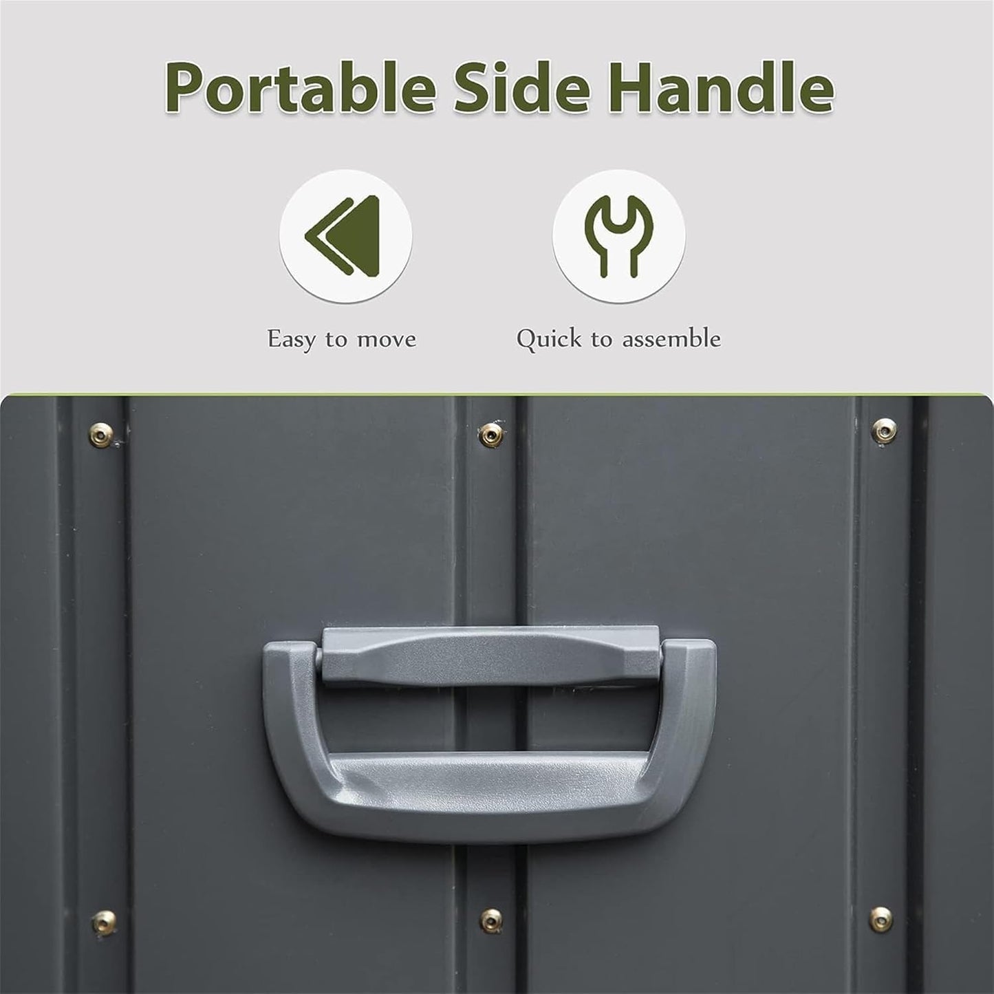 KUIKUI 150 Gallon Deck Box Waterproof, 150 Gallon Outdoor Storage Box, Metal Deck Box Waterproof for Pool Patio Cushions and Sports Pools Equipment, Dark Gray