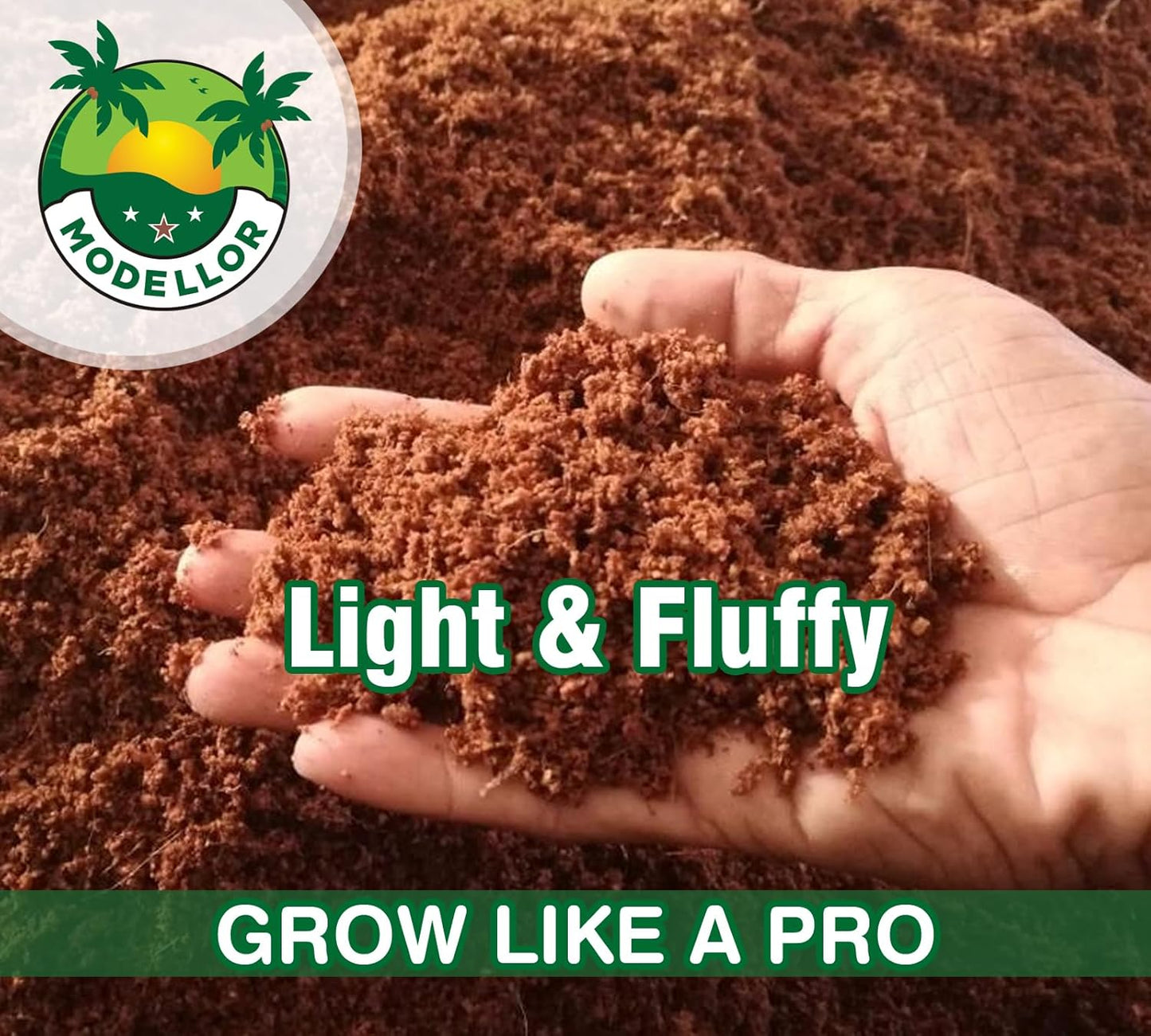 4 Bricks (5 lb) Modellor Premium Super Washed Coco Coir, Yields 9 gallons [36 quarts], Seed Starter, Organic, pH Balanced, Gardening, Indoor, Outdoor use.