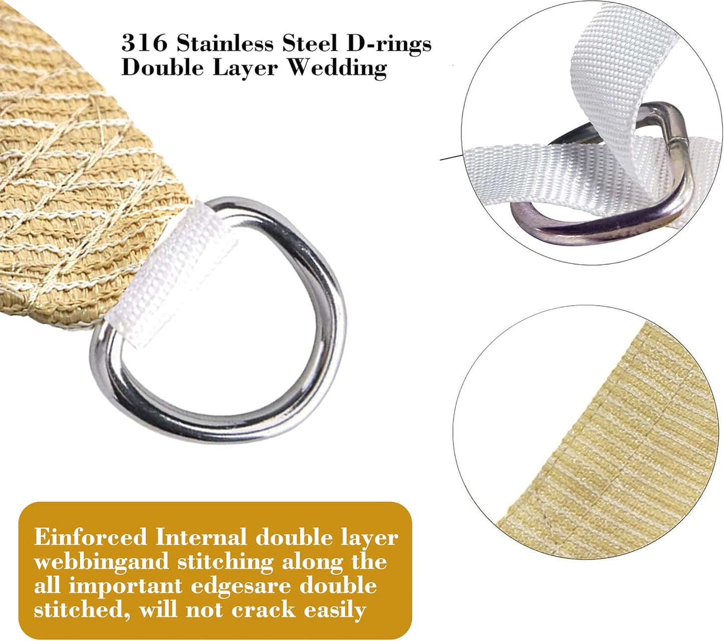 14' x 24' Beige Rectangle Sun Shade Sail SSP1212 Canopy Durable Fabric UV Block Awning,We Make Custom Orders