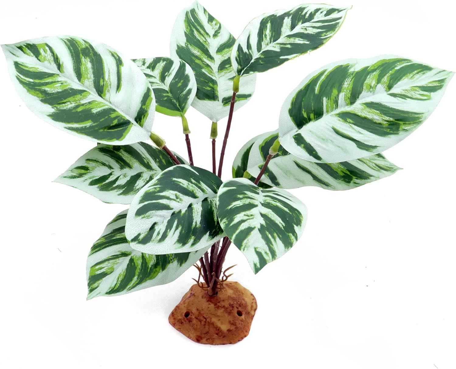JIHAQUA Reptile Artificial Plants, Terrarium Decorations, Amphibian Habitat Hideout Plastic Plants, Green Vines