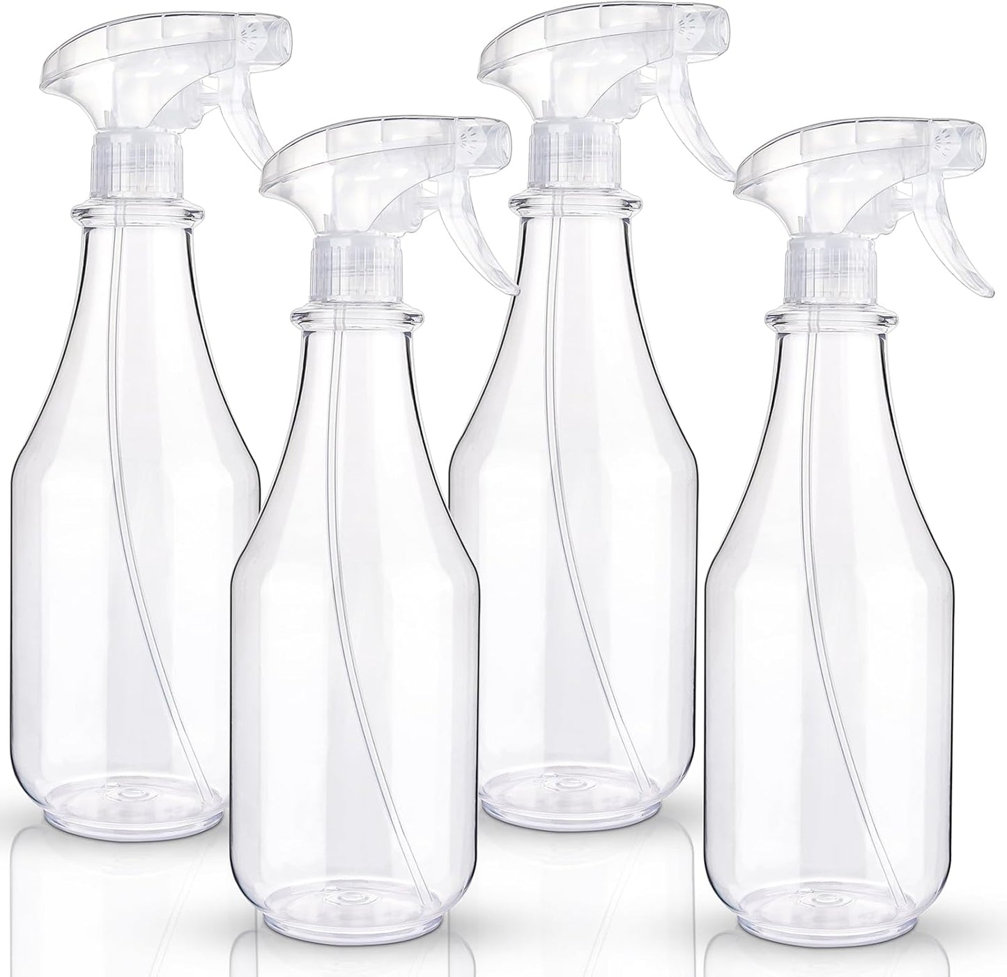 Plastic Spray Bottles Empty Spray Bottle 28.4oz Heavy Duty Spraying Bottles Mist/Stream Water Bottle for Cleaning Solutions, Plants, Pet, Essential Oils, Hair (Clear4)