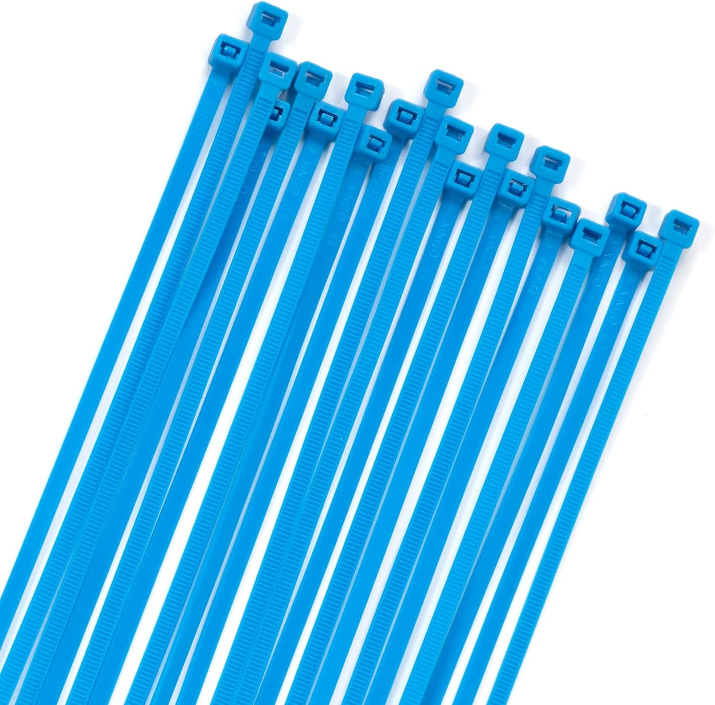 XINGO 100PCS Cable Zip Ties Heavy Duty, Premium Nylon Plastic Wire Ties with 50 Pounds Tensile Strength, Self-Locking Black Nylon Zip Ties for Indoor and Outdoor (12 inch, Blue)