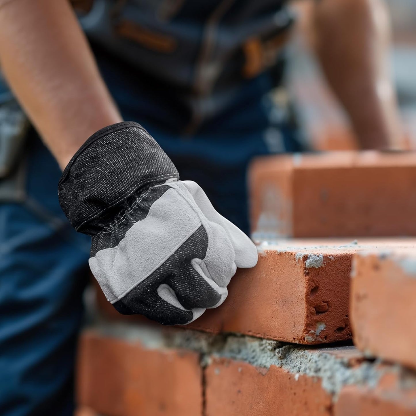 Leather Work Gloves, Goatskin Work Gloves, Leather Gloves for Men & Women, Durable and Flexibility Gardening Gloves
