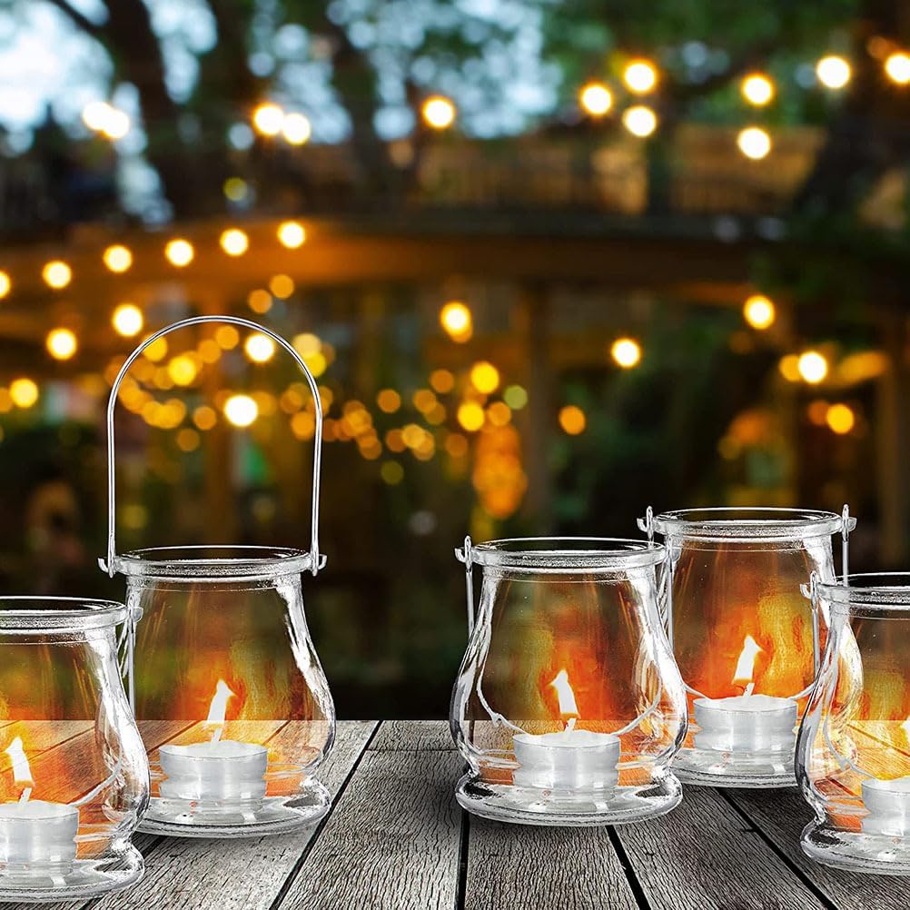 12PCS Hanging Glass Candle Holder: Glass Air Plant Succulent Vase Hanger Plant Terrariums Orbs Air s for Party Wedding Centerpiece