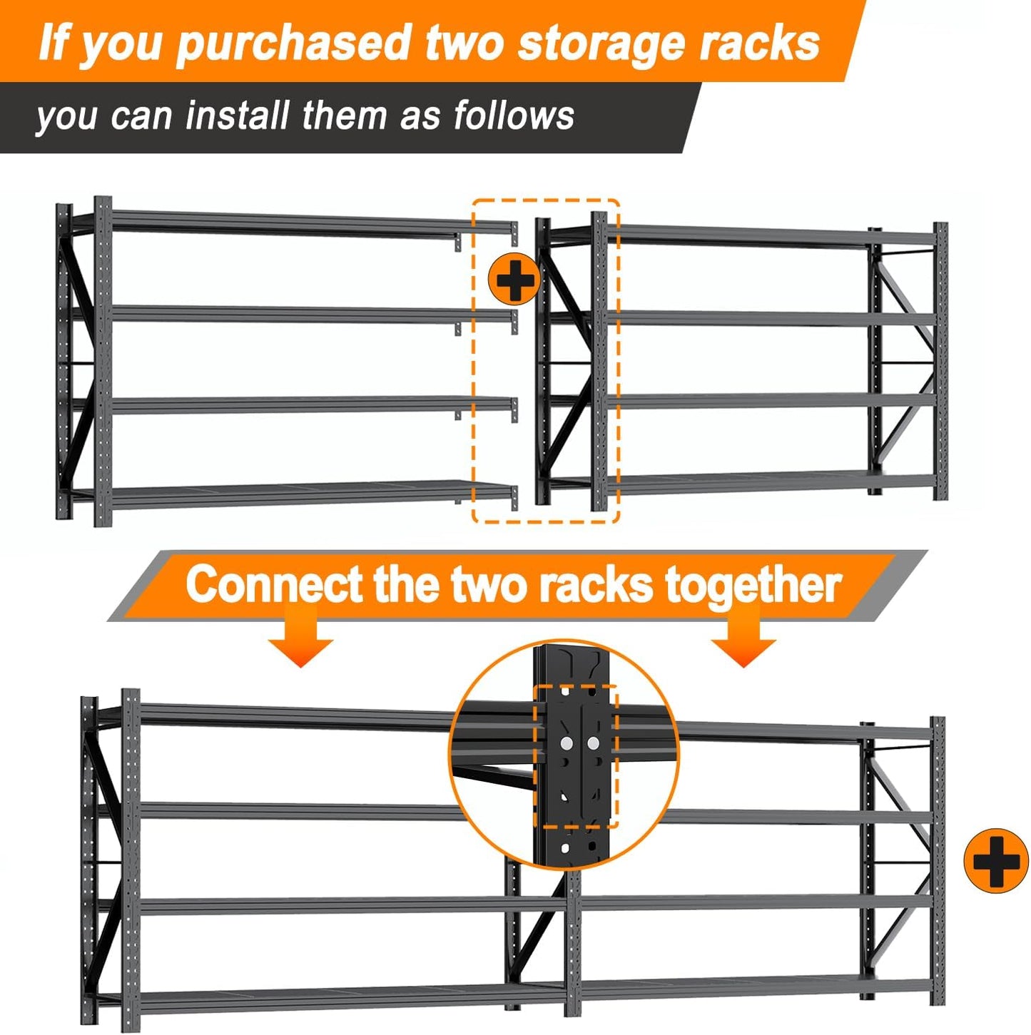 Garage Shelving Units,67" Wide Heavy Duty 4-Tier Metal Storage Shelf with Adjustable Shelves,3000lb Capacity Industrial Shelving for Garage Organization,Basement Storage,WorkshopWarehouse