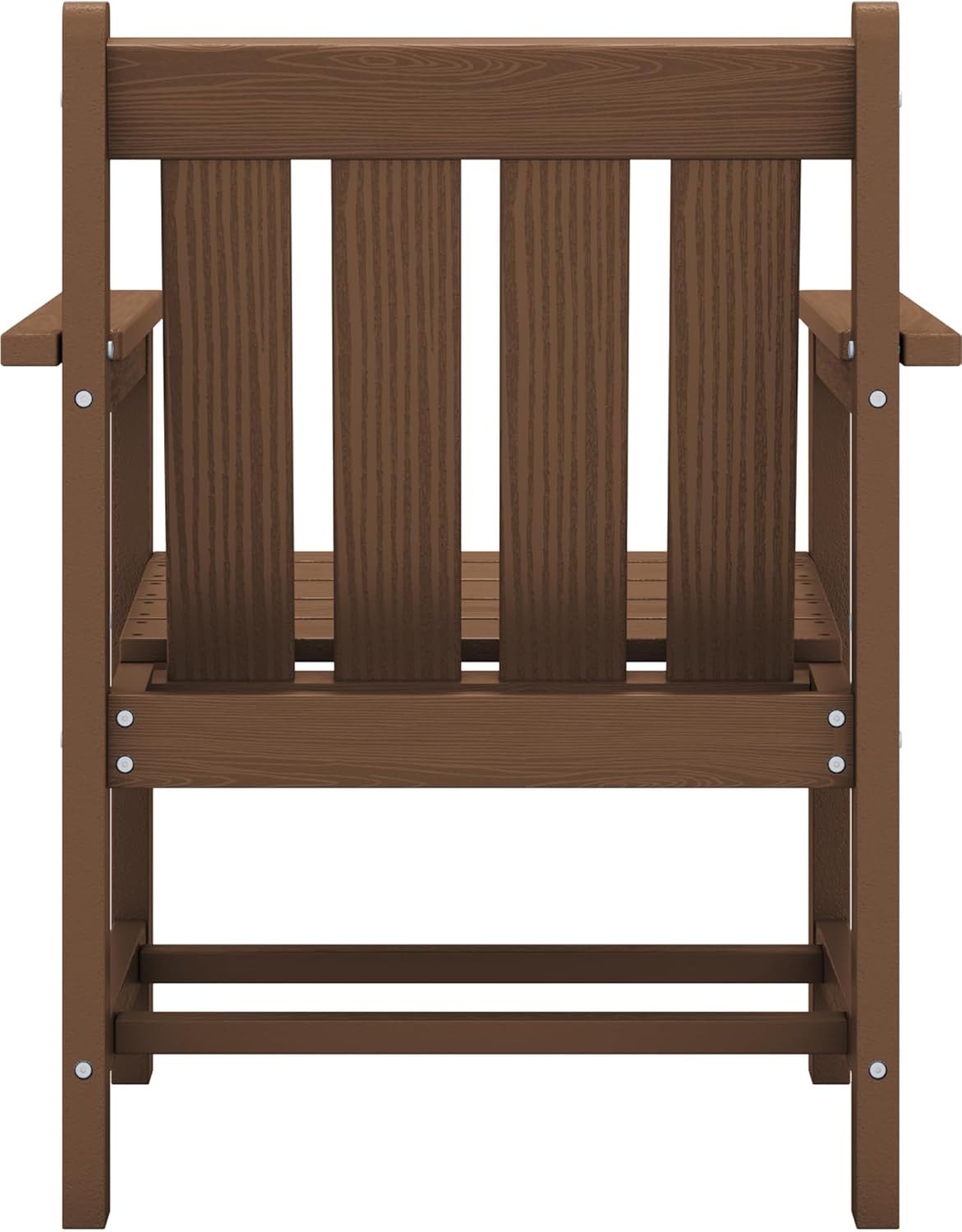 SEWRWALL 3 Pieces Patio Bistro Set, All Weather Adirondack Chair Set with Side Table, HDPE Material Outdoor Patio Furniture Set for Balcony, Porch, Garden, Backyard- Brown
