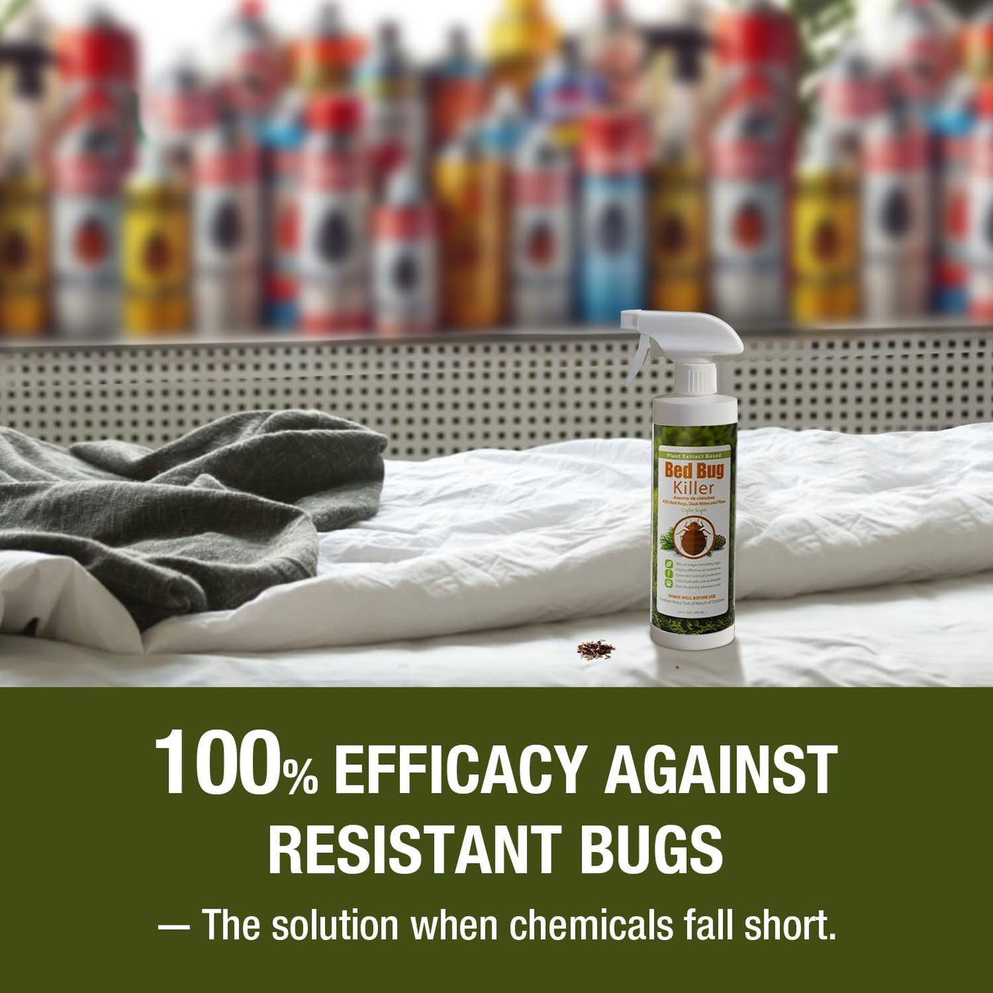 Bed Bug Killer (16OZ) EcoVenger by EcoRaider−100% Kill Efficacy−Kills All Stages on Contact-14 Day Residual Protection− EcoFriendly & Non-Toxic Child & Pet Friendly