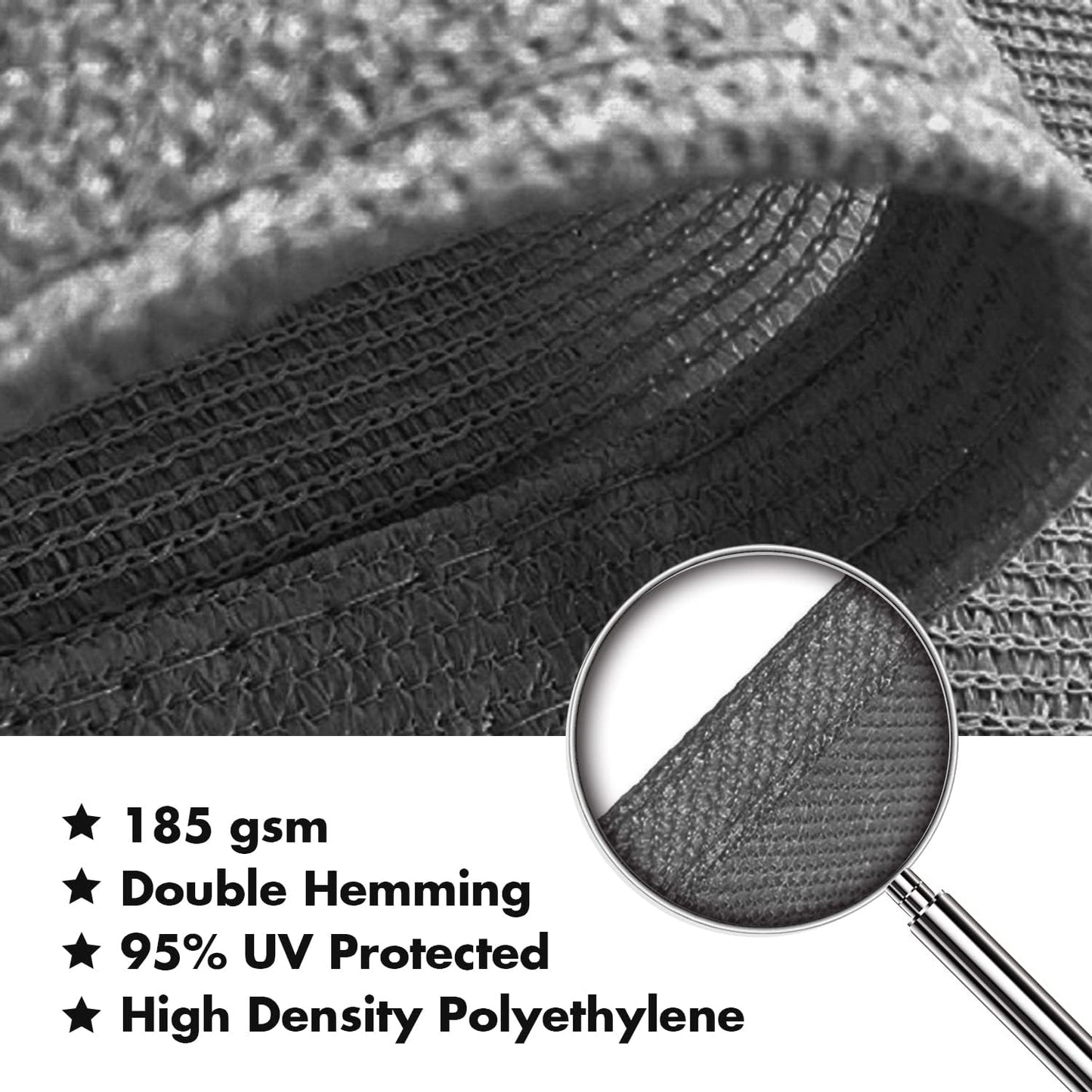 KANAGAWA 6'X24' Dark Gray Custom Size Sun Shade Sail Rectangle UV Block Canopy Cover for Patio Backyard Lawn Garden Outdoor (Customized Available)