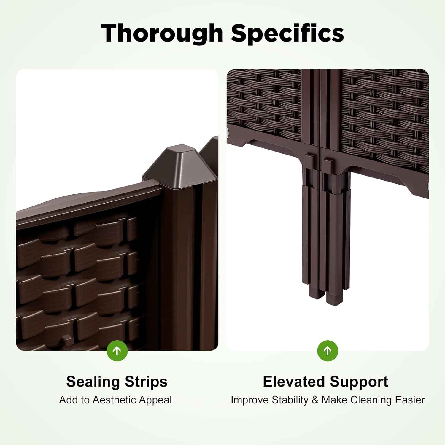 Raised Garden Bed, Elevated Planter Box Plastic Raised Beds with Legs & Drain Holes for Gardening Vegetables Herb Flowers Growing Outdoor, 4 Boxes Brown