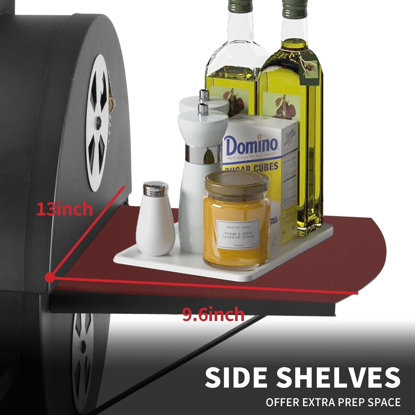 Barrel Charcoal Grill, Large Charcoal Grills with Side Shelf, Outdoor BBQ Grill,Perfect for Backyard Camping, Patio Parties, and Picnics