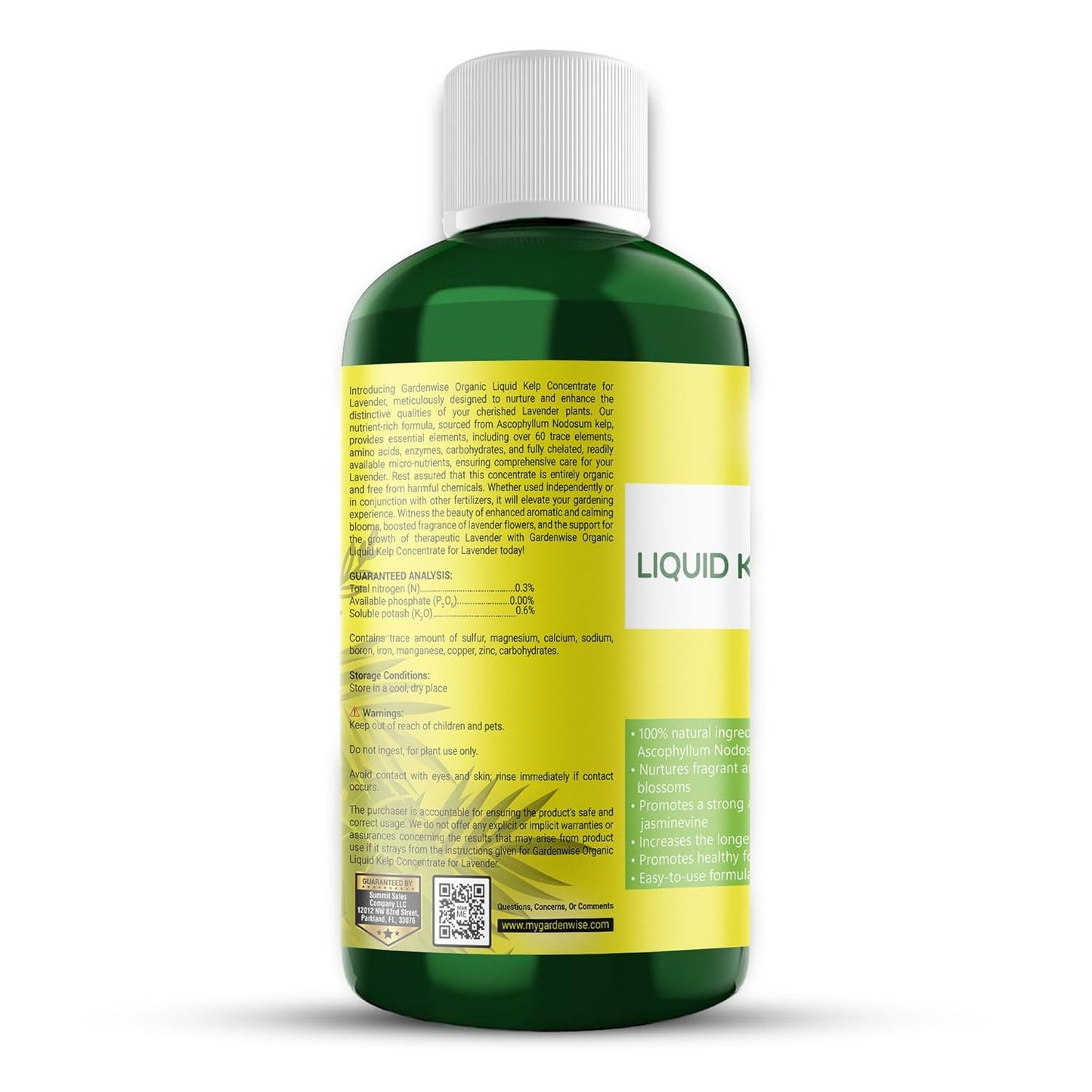 Organic Seaweed Fertilizer for Lavender - Rich Nutrients Kelp Fertilizer for Plants | Indoor & Outdoor Use - Liquid Plant Food (32 OZ)