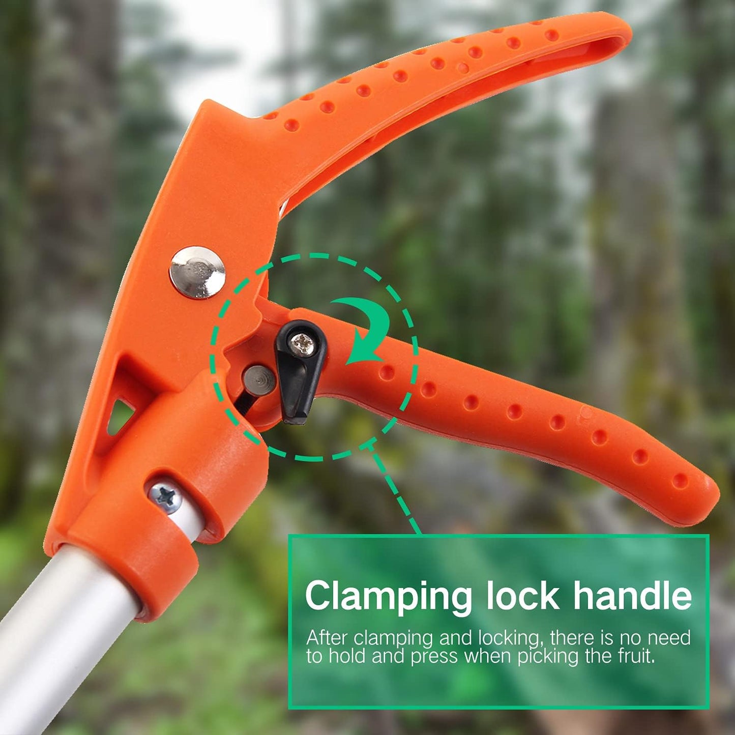 KSEIBI 143015 Long Reach Cut and Hold Bypass Pruner Max Cutting 5/16 inch (5.0 ft - 1.5 m)