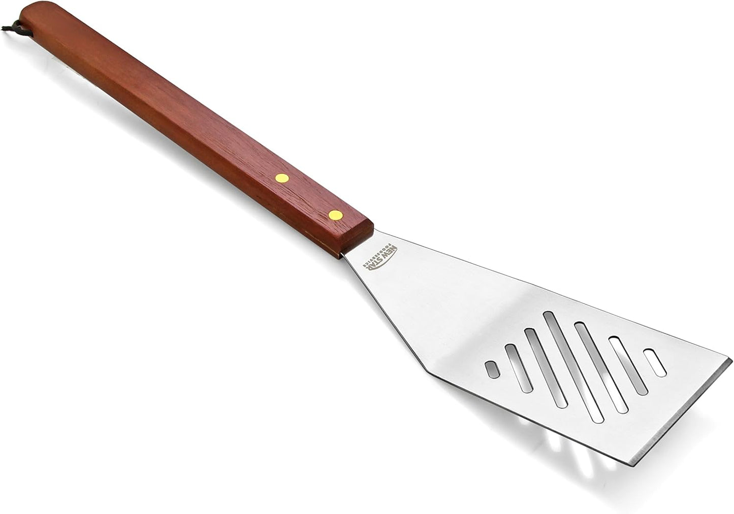 New Star Foodservice 59007 Stainless Steel BBQ Tool Set with Solid Hard Wood Handles, Set of 4