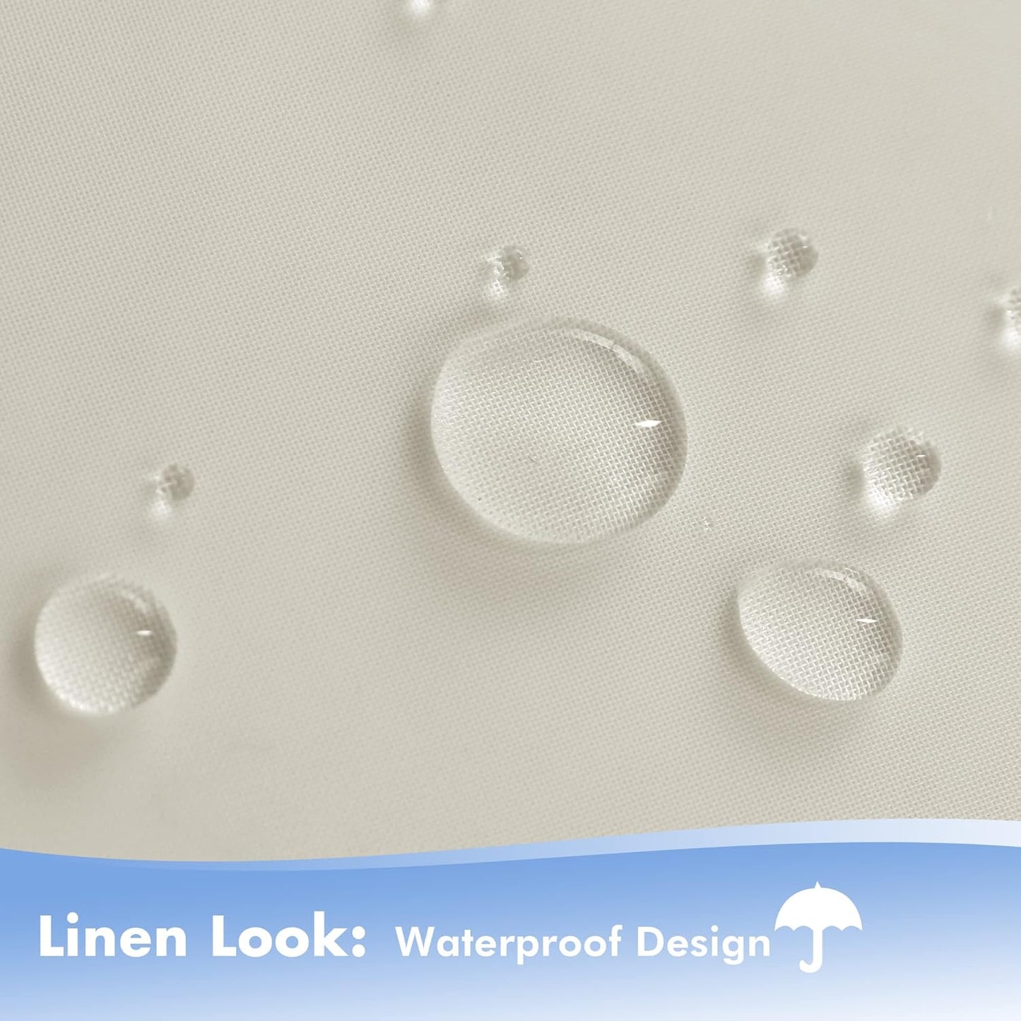 HolidayIdeas Beige Outdoor Sheer Curtains for Patio Waterproof, 2 Panels - 54 x 84 Inch - Light Filtering Voile Outside Curtains Grommet Drapes for Front Porch, Gazebo, Pergola, Backyard