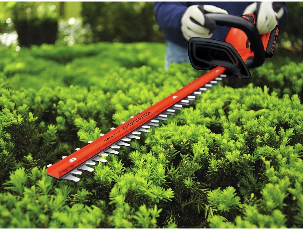 BLACK+DECKER 40V MAX* 24 in. cordless hedge trimmer with POWERDRIVE, Tool Only (LHT2436B)