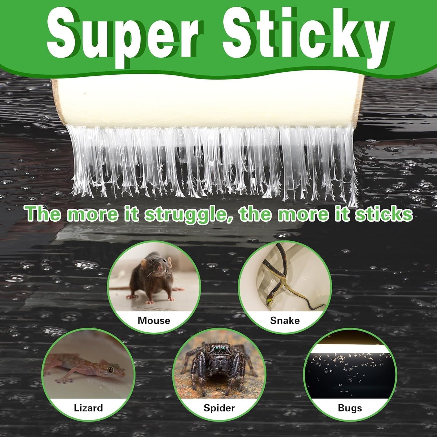 12 Pack 47 x 11 Mouse Glue Traps, Large Super Sticky Rat Glue Traps, Anti Slip and Pet Friendly, Peanut Scented Mice Sticky Board That Work for Home Indoor Outdoor Restaurant Kitchen Office