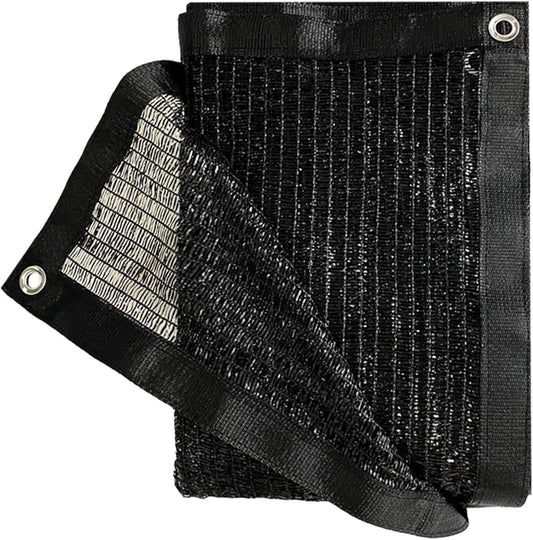 Garden expert 50% Black Shade Cloth 10x20FT Taped Edge with Grommets Sun Net Mesh for Garden Patio Backyard UV-Resistant
