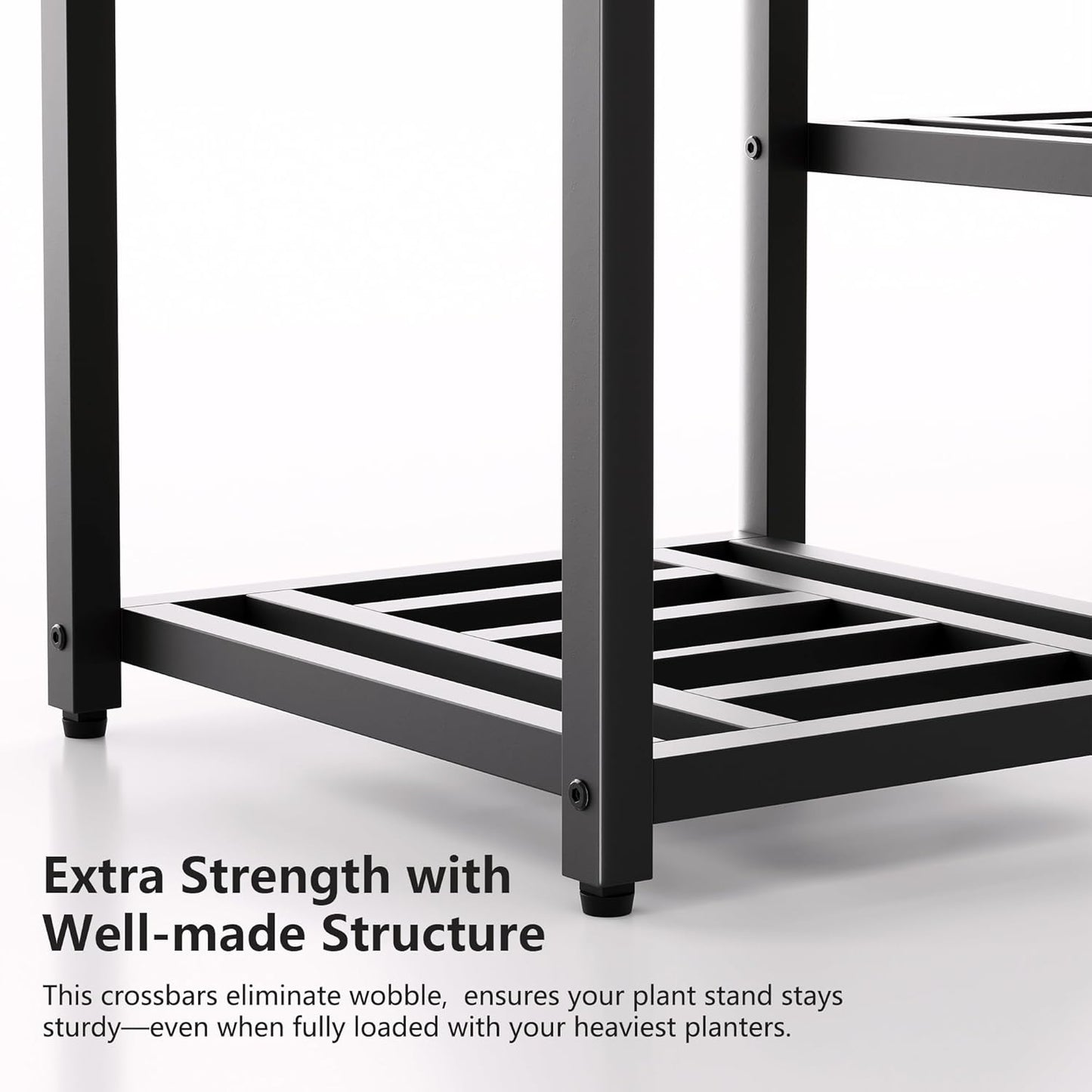 Plant Stand Indoor Outdoor,10 Tier Tall Metal Plant Stands Holder,Heavy Duty Wrought Iron Plant Shelves for Multi Large Pots,Black Tiered Flower Display Riser for Living Room,Patio,Balcony
