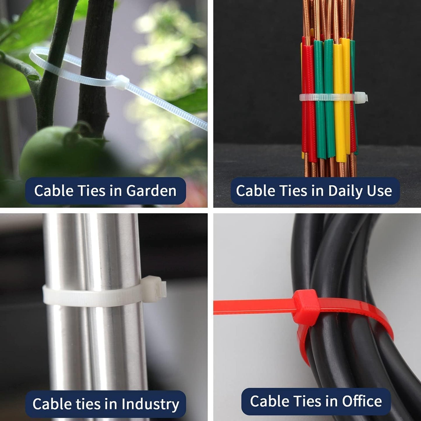 XINGO 1000 PCS Gold Zip Ties 12 Inch, 60 LBS Tensile Strength, Self-Locking Nylon Plastic Nylon PA66 Wire Ties for Indoor and Outdoor Use