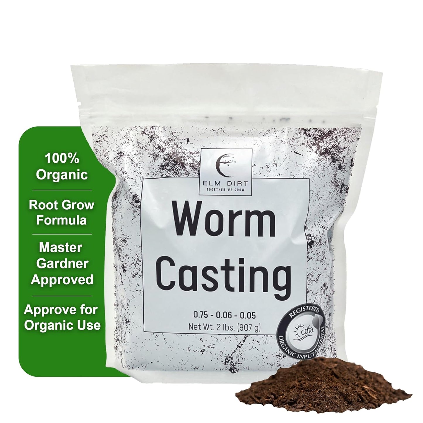 Elm Dirt 100% Organic Worm Castings & Bloom Juice for All Flowering Plants - Bloom Booster Fertilizer Earthworm Casting | Organic Plant Food for Houseplants, Vegetables, Flowers & Gardens Fertilizer