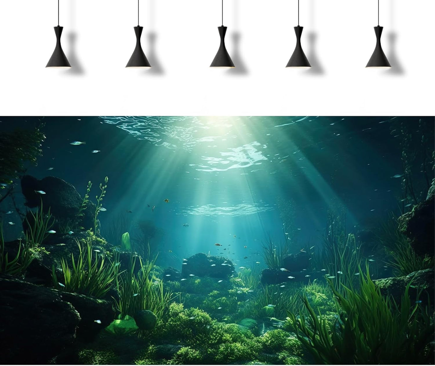 Underwater Fish Tank Background Under The Sea Aquarium Background Ocean Floor Aquatic Plants Fish Tank Backgrounds Deep Sea Sunray Tropical Aquarium Fish Reptile Tank Backgrounds 72x16in