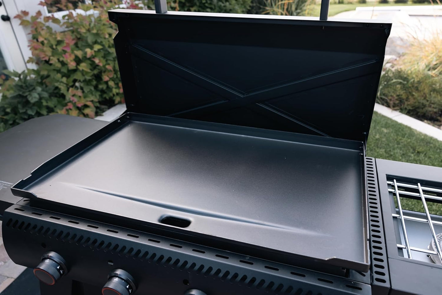 Camp Chef Gridiron Pro- 36" Outdoor Griddle Grill with Side Burner, Flamethrower Ignition & Hinged Lid- Premium 36" Flat Top Grill for Outdoor Cooking