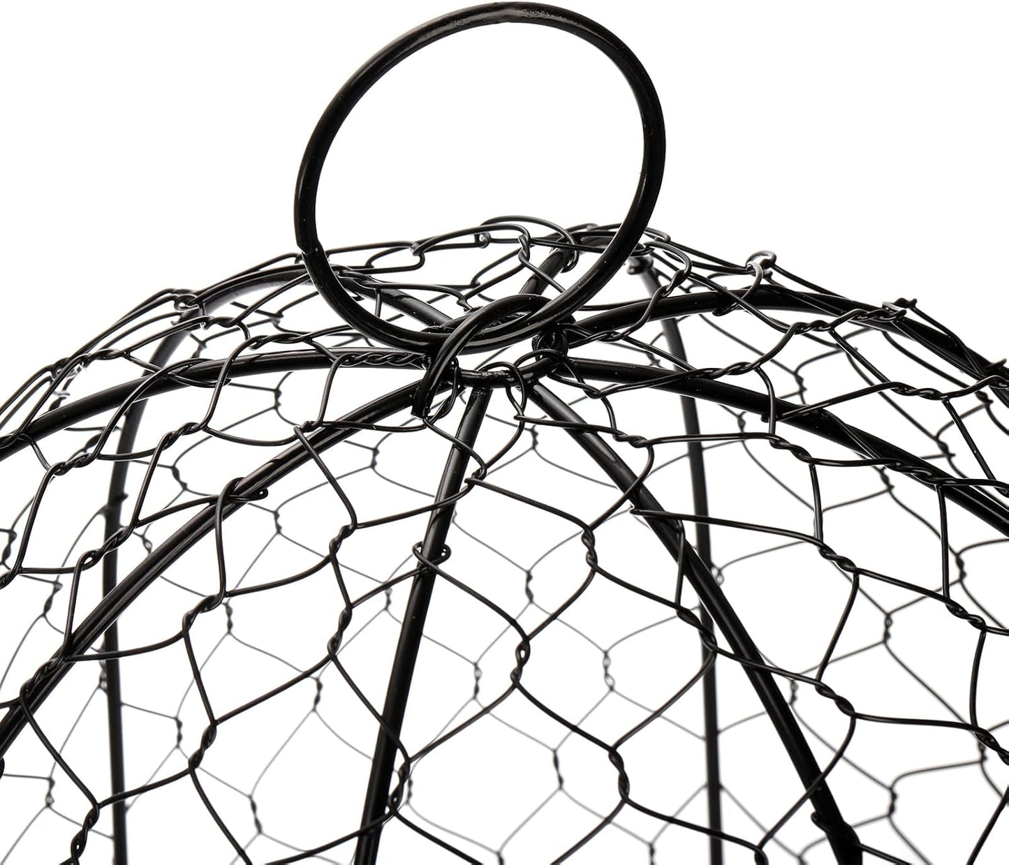 Coloch 5 Pack Garden Chicken Wire Cloche, 16x 13 Inches Black Dome Plant Protector Cover Strong Metal Garden Cloches Protecting Plants and Seedling from Animals