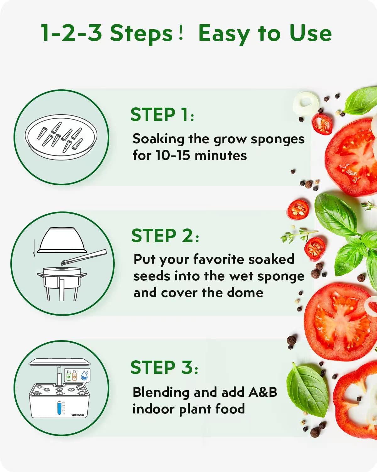 166pcs Hydroponic Pods Kit: Compatible with Aerogarden Grow Anything Herb Kits - Includes Grow Sponges Grow Baskets Grow Domes Labels A&B Plant Food - Hydroponics Supplies for Most Brand